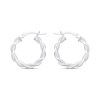 Silver Twist Creole Earrings -20mm - F13020