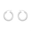 Silver Lined Tube Creole Earrings - 25mm - F13022