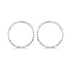 Silver Hinged Hoop Earrings - 15mm - F13026