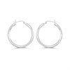 Silver Diamond-Cut Hoop Earrings - 30mm - F13027