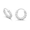 Silver Twist Huggie Hoop Earrings- 8mm - F13167