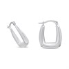 Silver Square Hoop Earrings - F13172