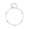 Silver Heart Station Bracelet - F14206