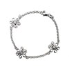 Silver Cubic Zirconia Daisy Bracelet - 7.5in - F1423