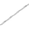Silver Singapore Anklet - 9in - F2004