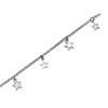 Silver Star Charms Anklet - 10in - F2019