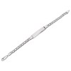 Silver Double Curb Identity Bracelet - 8in - F2310