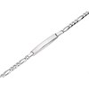 Silver Figaro Identity Bracelet - 7in - F2375