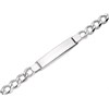 Silver Curb Identity Bracelet - 7.5in - F2387