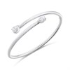 Silver Pear CZ Bypass Bangle - F2759