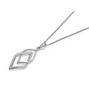 Silver Cubic Zirconia Rhombus Necklace - F33004