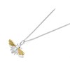 Silver Two Colour Bee Necklace - F33007