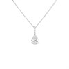 Silver Cubic Zirconia Teardrop Necklace - F33019