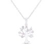 Silver C.Z. Eternal Tree Necklace - F33045