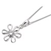 Silver Cubic Zirconia Daisy Necklace - F3403