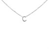 Silver Mini Initial C Necklace - F35102
