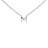 Silver Mini Initial M Necklace - F35112