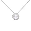 Silver Cubic Zirconia Twist Halo Necklace - F35156