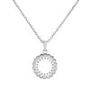 Silver Cubic Zirconia Open Circle Necklace - F35157
