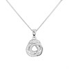Silver Cubic Zirconia Knot Necklace - F35159