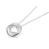 Silver Three Interlinking Circles Necklace - F3519