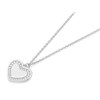 Silver Cubic Zirconia Heart Necklace - F3535