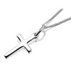 Silver Cross And Chain - F3786