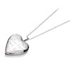 Silver Love, Faith, Hope Heart Locket And Chain - F4301