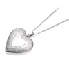 Silver Hinged Heart Locket And Chain - F4359