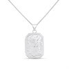 Silver Floral Rectangular Locket - F4364