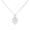 Silver St. Christopher Heart Necklace - F45001