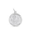 Silver Double Sided St. Christopher Medallion - F4750