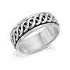 Silver Celtic Revolving Band Ring - F4833