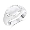 Silver Oval Signet Ring - F54008
