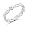 Silver Heart Station Ring - F5436