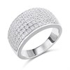 Silver Pave CZ Band Ring - F5938