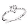 Silver Heart Cubic Zirconia Ring - F5998