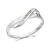 Silver Cubic Zirconia Wave Band Ring - F6008