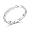 Silver Cubic Zirconia Band Ring - F6047