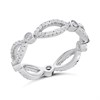 Silver Cubic Zirconia Band Ring - F6050