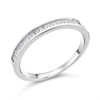 Silver Cubic Zirconia Half Eternity Ring - F6079