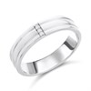 Silver Three Diamond-Set Band Ring - F62005