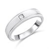Silver Diamond-Set Band Ring - F62006