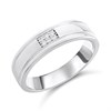 Silver Six Accent Diamond  Band Ring - F62007