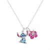 Disney Silver Lilo And Stitch CZ Necklace - F67114