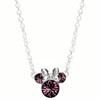 Disney Silver Minnie Mouse Purple Necklace - F67120
