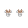 Disney Rose Gold Plated Sterling Silver Minnie CZ Stud Earrings - F67144