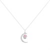 Disney Silver Mickey and Minnie Moon Necklace - F67146