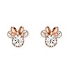 Disney Minnie Rose Gold Plated Bow Crystal Stud Earrings - F67175