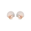 Disney Silver Little Mermaid Pearl Shell Stud Earrings - 9mm - F6729